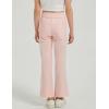 imageFlygo Girls Flare Yoga Pants Kids High Waisted Multiple Pockets Bell Bottoms Button Bootcut Stretchy PantsPink