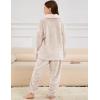 imageFlygo Girls Fuzzy Pants Set Fleece Outfits Winter Flannel Loose Fluffy Pullover Sweatshirt Top Pants SweatsuitBeige
