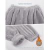 imageFlygo Girls Fuzzy Pants Set Fleece Outfits Winter Flannel Loose Fluffy Pullover Sweatshirt Top Pants SweatsuitGrey