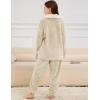 imageFlygo Girls Fuzzy Pants Set Fleece Outfits Winter Flannel Loose Fluffy Pullover Sweatshirt Top Pants SweatsuitKhaki
