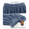 imageFlygo Girls Fuzzy Pants Set Fleece Outfits Winter Flannel Loose Fluffy Pullover Sweatshirt Top Pants SweatsuitNavy