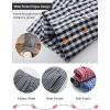 imageFlygo Girls Plaid Wide Leg Pants Gingham Elastic Waist Trousers Cute Print Bottoms with Slant PocketsBlack