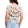 imageFlygo Hollow Out Floral Lace Crop Top for Women 2025 Trendy Oversized Sleeveless Crochet Vest Coverup Y2K Going Out TopsBeige