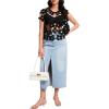 imageFlygo Hollow Out Floral Lace Crop Top for Women 2025 Trendy Oversized Sleeveless Crochet Vest Coverup Y2K Going Out TopsBlack