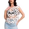 imageFlygo Hollow Out Floral Lace Crop Top for Women 2025 Trendy Oversized Sleeveless Crochet Vest Coverup Y2K Going Out TopsWhite
