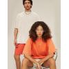 imageFlygo Men Oversized T Shirts Acid Washed Unisex Tee Loose Fit Short Sleeve Casual Streetwear Baggy Basic TopsOrange