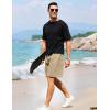 imageFlygo Mens 3 Pack Athletic Sweat Shorts Acid Washed Cotton Elastic Waist Drawstring Gym Workout Jogger Pants with PocketsBlackdarkgreykhaki