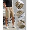 imageFlygo Mens 3 Pack Athletic Sweat Shorts Acid Washed Cotton Elastic Waist Drawstring Gym Workout Jogger Pants with PocketsBlackdarkgreykhaki