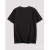 imageFlygo Mens Classic Cotton Summer Crewneck Short Sleeve TShirt Blouses TopsBlack