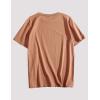 imageFlygo Mens Classic Cotton Summer Crewneck Short Sleeve TShirt Blouses TopsCoffee