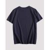 imageFlygo Mens Classic Cotton Summer Crewneck Short Sleeve TShirt Blouses TopsNavy