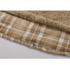 imageFlygo Mens Flannel Jacket Loose Plaid Sherpa Lined Flannel Shirt Snap Button Warm Winter Jackets Pockets02 Hooded Khaki