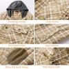 imageFlygo Mens Flannel Jacket Loose Plaid Sherpa Lined Flannel Shirt Snap Button Warm Winter Jackets Pockets02 Hooded Khaki