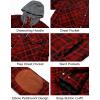 imageFlygo Mens Flannel Jacket Loose Plaid Sherpa Lined Flannel Shirt Snap Button Warm Winter Jackets Pockets02 Hooded Red