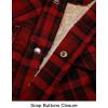 imageFlygo Mens Flannel Jacket Loose Plaid Sherpa Lined Flannel Shirt Snap Button Warm Winter Jackets Pockets02 Hooded Red