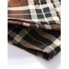 imageFlygo Mens Flannel Jacket Loose Plaid Sherpa Lined Flannel Shirt Snap Button Warm Winter Jackets PocketsBrown