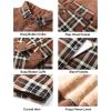 imageFlygo Mens Flannel Jacket Loose Plaid Sherpa Lined Flannel Shirt Snap Button Warm Winter Jackets PocketsBrown
