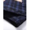 imageFlygo Mens Flannel Jacket Loose Plaid Sherpa Lined Flannel Shirt Snap Button Warm Winter Jackets PocketsDark Blue