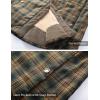 imageFlygo Mens Flannel Jacket Loose Plaid Sherpa Lined Flannel Shirt Snap Button Warm Winter Jackets PocketsLight Army Green