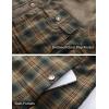 imageFlygo Mens Flannel Jacket Loose Plaid Sherpa Lined Flannel Shirt Snap Button Warm Winter Jackets PocketsLight Army Green