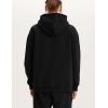 imageFlygo Mens Hoodie Oversized Fleece Pullover Fashion Hoodies Casual Long Sleeve Hooded Sweatshirt StreetwearBlack