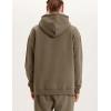 imageFlygo Mens Hoodie Oversized Fleece Pullover Fashion Hoodies Casual Long Sleeve Hooded Sweatshirt StreetwearCoffee