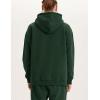 imageFlygo Mens Hoodie Oversized Fleece Pullover Fashion Hoodies Casual Long Sleeve Hooded Sweatshirt StreetwearDark Green