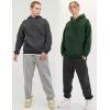 imageFlygo Mens Hoodie Oversized Fleece Pullover Fashion Hoodies Casual Long Sleeve Hooded Sweatshirt StreetwearDark Green
