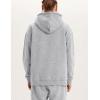imageFlygo Mens Hoodie Oversized Fleece Pullover Fashion Hoodies Casual Long Sleeve Hooded Sweatshirt StreetwearGrey Heather