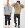 imageFlygo Mens Hoodie Oversized Fleece Pullover Fashion Hoodies Casual Long Sleeve Hooded Sweatshirt StreetwearGrey Heather