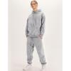 imageFlygo Mens Hoodie Oversized Fleece Pullover Fashion Hoodies Casual Long Sleeve Hooded Sweatshirt StreetwearGrey Heather