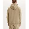 imageFlygo Mens Hoodie Oversized Fleece Pullover Fashion Hoodies Casual Long Sleeve Hooded Sweatshirt StreetwearKhaki