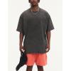 imageFlygo Mens Oversized TShirts Vintage 280G Heavy Cotton Streetwear Short Sleeve Solid Basic Tee Shirt Acid Wash TopsDark Grey