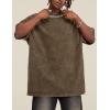 imageFlygo Mens Oversized TShirts Vintage 280G Heavy Cotton Streetwear Short Sleeve Solid Basic Tee Shirt Acid Wash TopsGrey Green