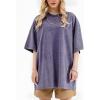 imageFlygo Mens Oversized TShirts Vintage 280G Heavy Cotton Streetwear Short Sleeve Solid Basic Tee Shirt Acid Wash TopsPurple