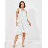 imageFlygo Nightgowns for Women Ruffle Sleeveless House Dresses Floral Print Sleep Dress Nightdress Sleepwear with PocketsLight Blue