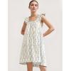 imageFlygo Nightgowns for Women Ruffle Sleeveless House Dresses Floral Print Sleep Dress Nightdress Sleepwear with PocketsLight Blue