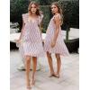 imageFlygo Nightgowns for Women Ruffle Sleeveless House Dresses Floral Print Sleep Dress Nightdress Sleepwear with PocketsPink