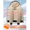 imageFlygo Unisex Boys Girls Fleece Jacket Hoodie Sherpa Lined Zip Up Hooded Sweatshirt Kids Winter JacketsBlack Grey