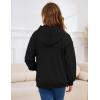 imageFlygo Unisex Boys Girls Hoodie Sweatshirt Full Zip Up Casual Long Sleeve Solid Jacket Kids Lightweight Outwear with PocketsBlack