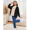 imageFlygo Unisex Boys Girls Hoodie Sweatshirt Full Zip Up Casual Long Sleeve Solid Jacket Kids Lightweight Outwear with PocketsBlack