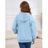 imageFlygo Unisex Boys Girls Hoodie Sweatshirt Full Zip Up Casual Long Sleeve Solid Jacket Kids Lightweight Outwear with PocketsBlue