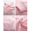 imageFlygo Unisex Boys Girls Hoodie Sweatshirt Full Zip Up Casual Long Sleeve Solid Jacket Kids Lightweight Outwear with PocketsPink