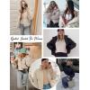 imageFlygo Winter Cropped Puffer Jacket Coats for Women 2025 Short Warm Quilted Jackets Outerwear with PocketsBeige
