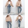 imageFlygo Winter Cropped Puffer Jacket Coats for Women 2025 Short Warm Quilted Jackets Outerwear with PocketsKhaki
