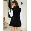 imageFlygo Womens Casual Button Up Sleeveless Denim Jean Mid Long Vest Gilet Jacket01 Black