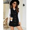 imageFlygo Womens Casual Button Up Sleeveless Denim Jean Mid Long Vest Gilet Jacket01 Black