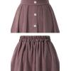 imageFlygo Womens Casual Elastic Waist Flared Pleated A Line Maxi Long SkirtNavy