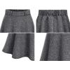 imageFlygo Womens Casual Elastic Waist Wool ALine Flare Knee Length SkirtBlack
