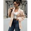 imageFlygo Womens Faux Suede Blazer Jacket Vintage Long Sleeve Button Down Casual Blazer Business Work OutfitsBeige
